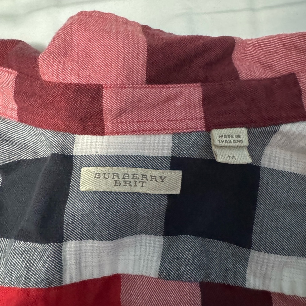Burberry Brit Red and Black Plaid Shirt - Picture 3 of 4
